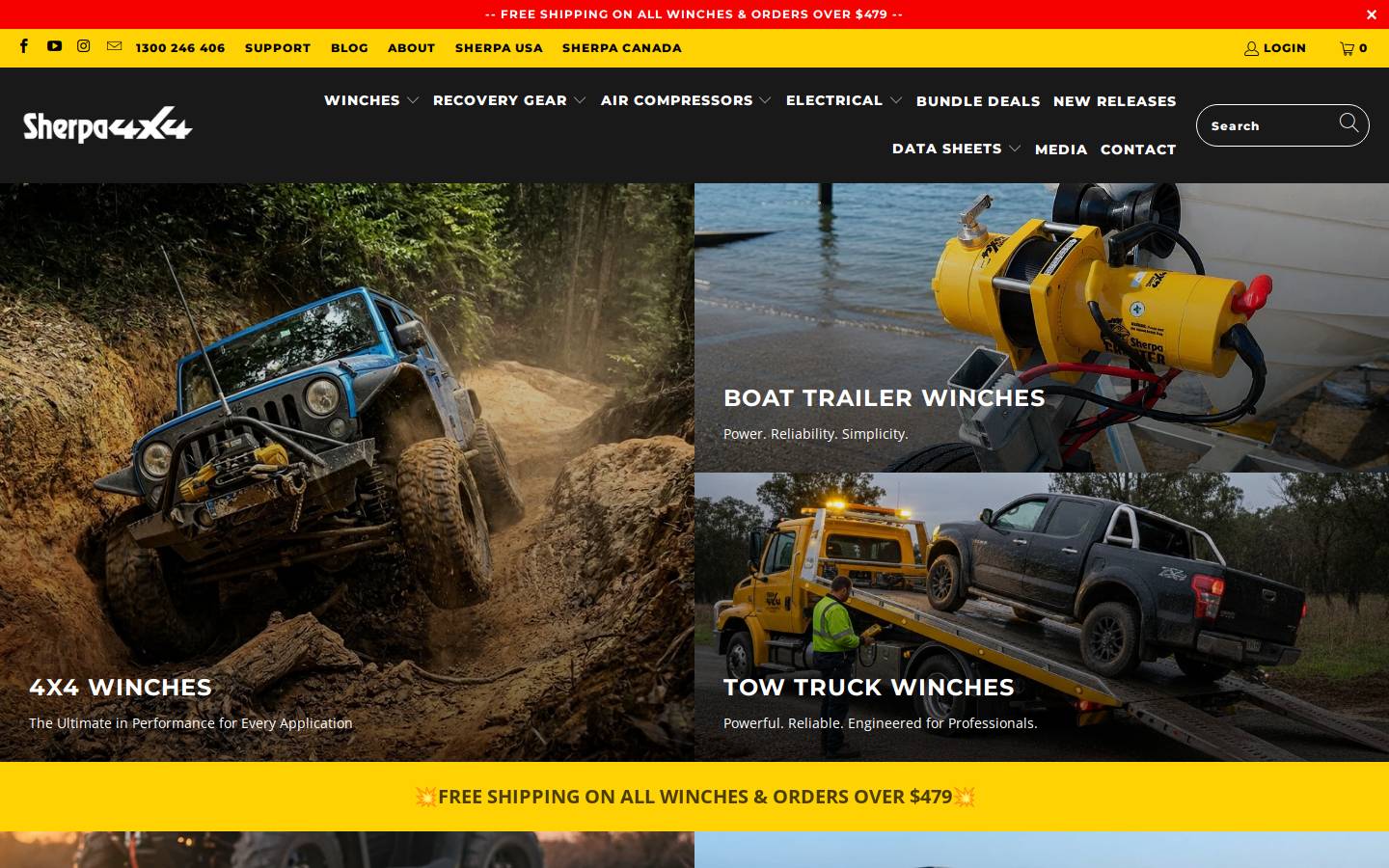 sherpa4x4.com.au homepage screenshot