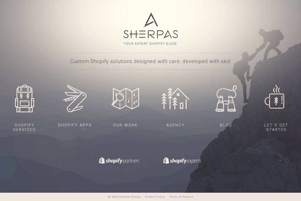 sherpas.design homepage screenshot