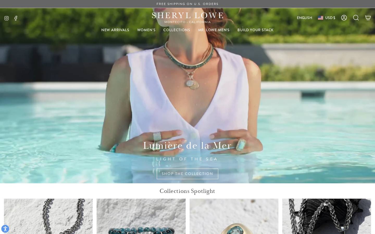 sheryllowejewelry.com homepage screenshot