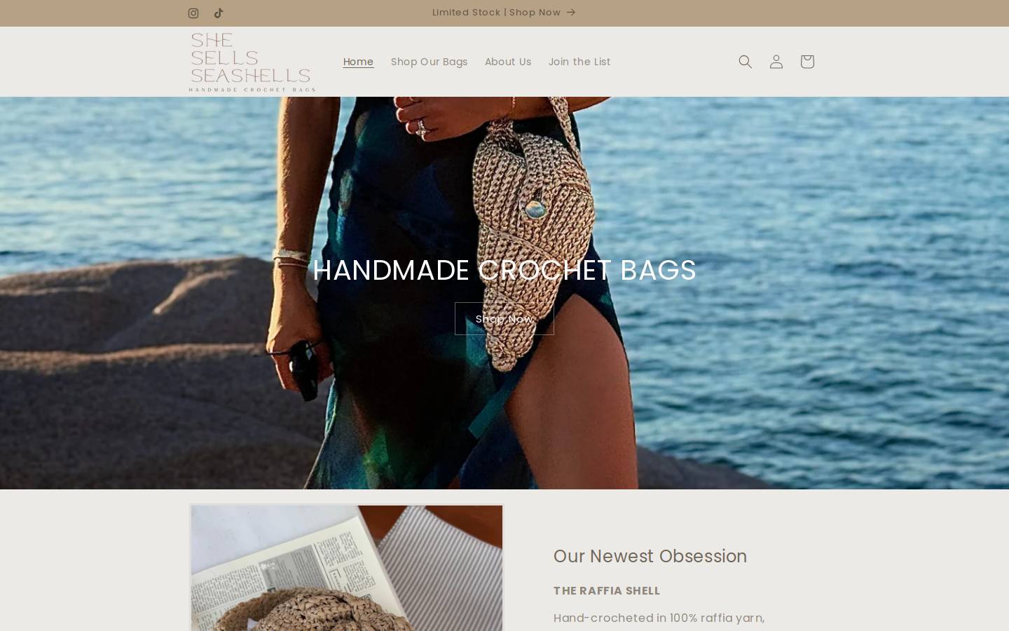 shesellseashells.com homepage screenshot