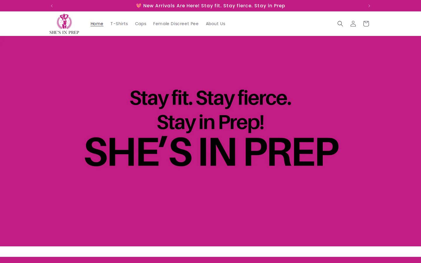 shesinprep.com homepage screenshot