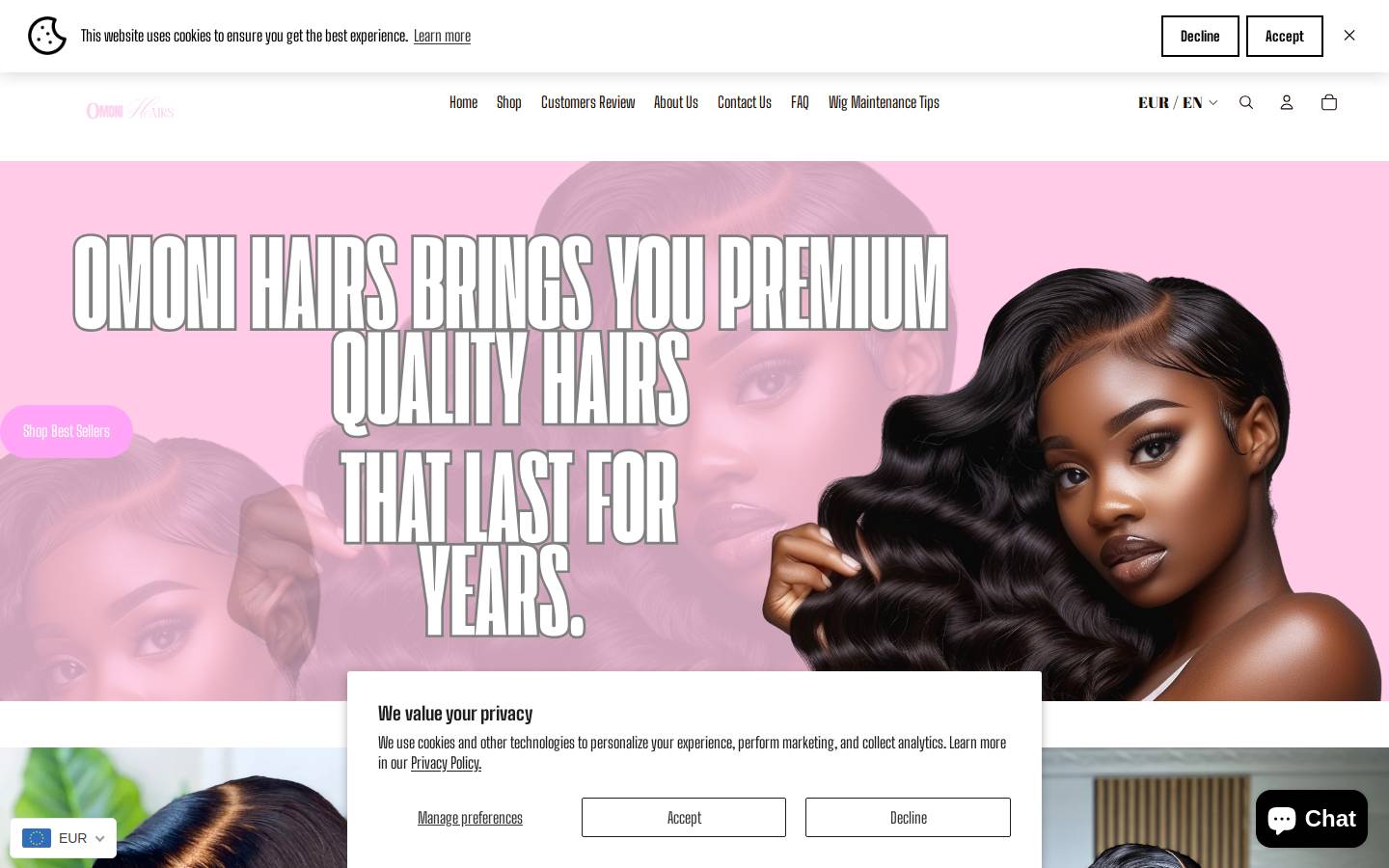 shesomonihair.com homepage screenshot