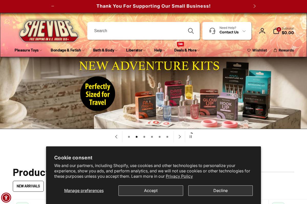 SheVibe homepage screenshot