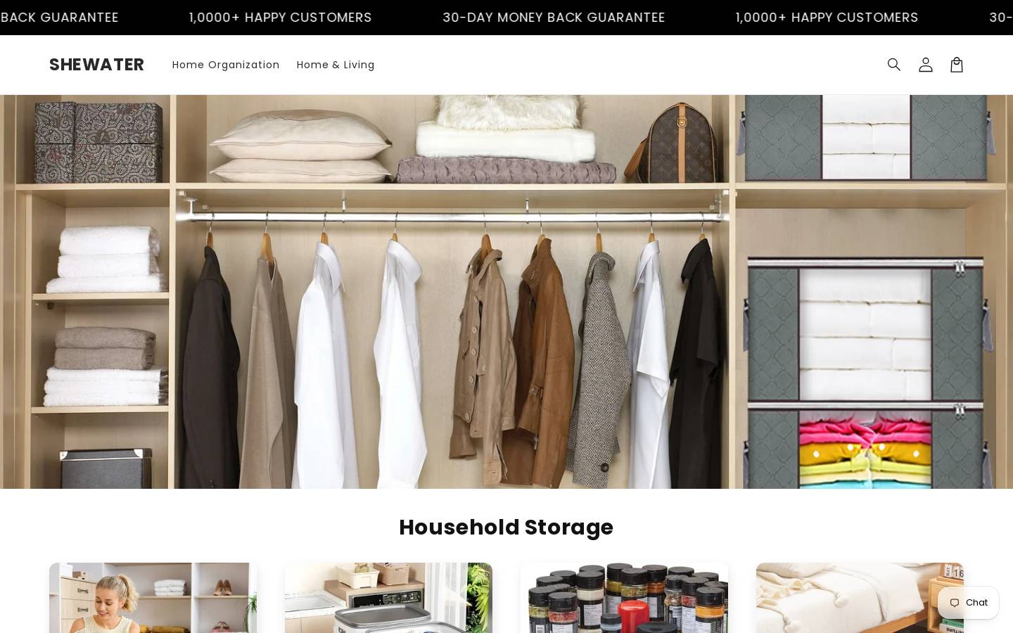 Shewater homepage screenshot