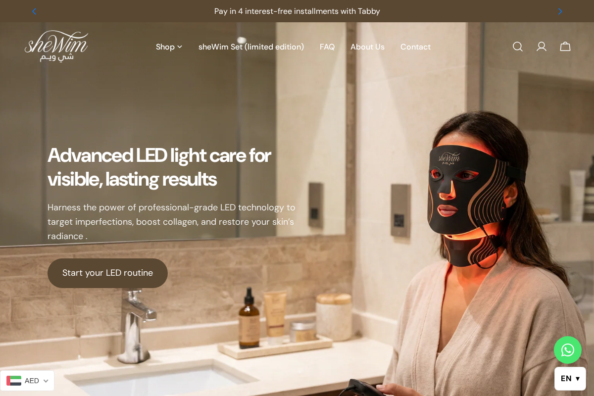 sheWim homepage screenshot