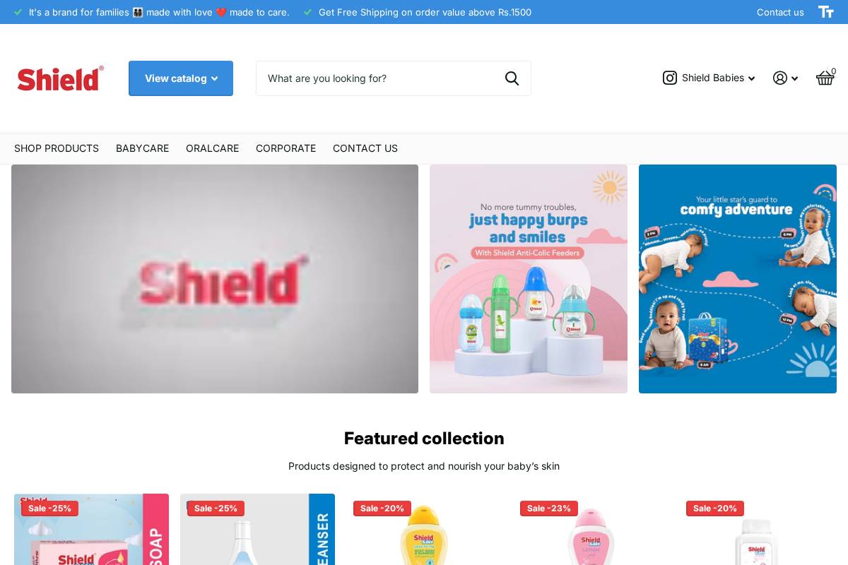 shield.com.pk homepage screenshot