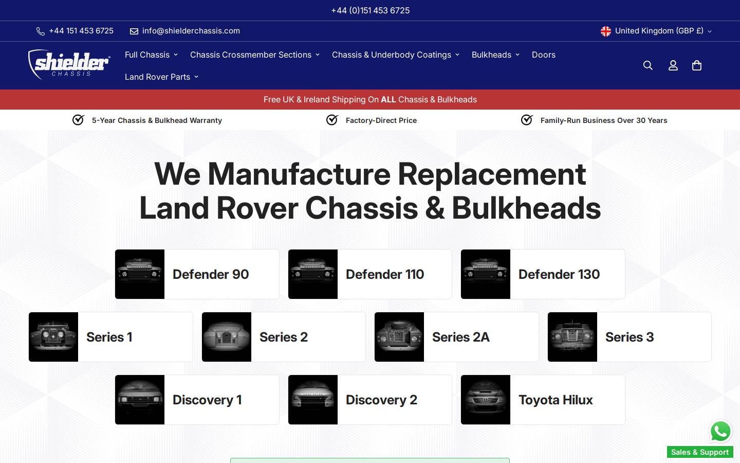 Shielder Chassis homepage screenshot