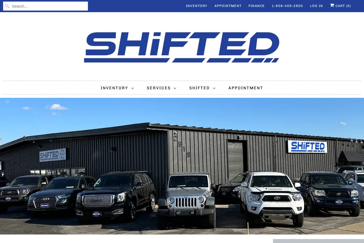 shiftedwi.com homepage screenshot