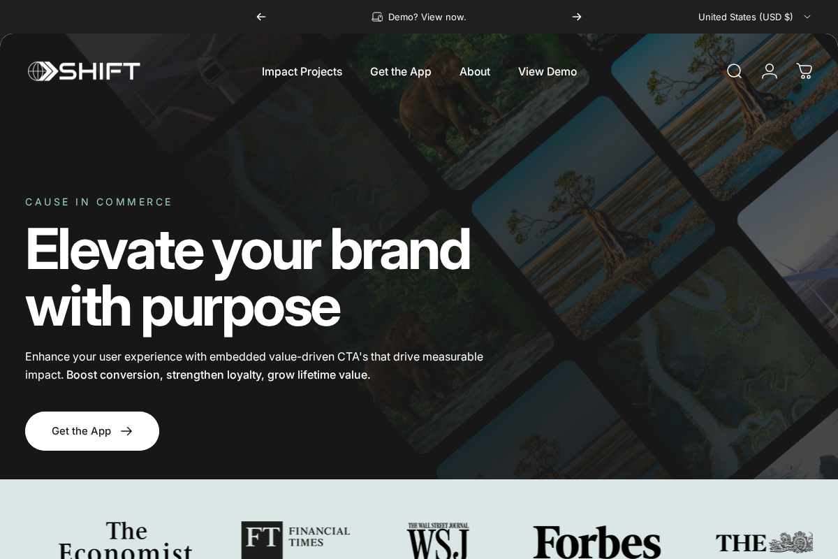 shiftglobal.io homepage screenshot