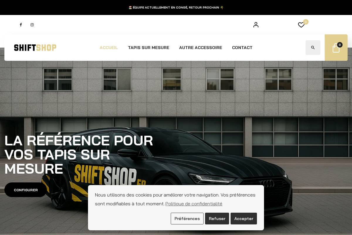 Shiftshop homepage screenshot