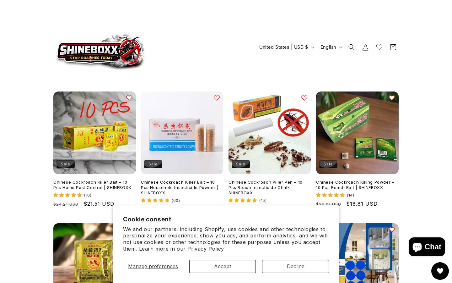 shineboxx.com homepage screenshot