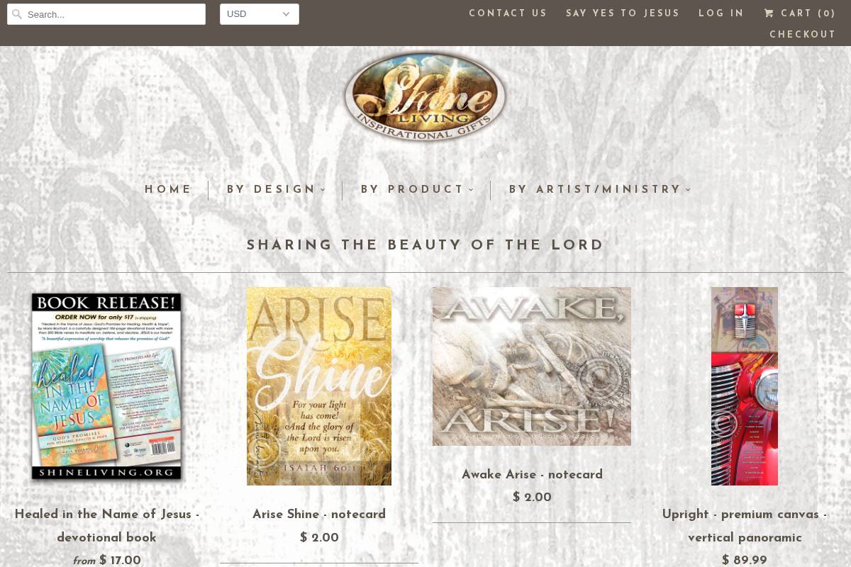 shineliving.org homepage screenshot
