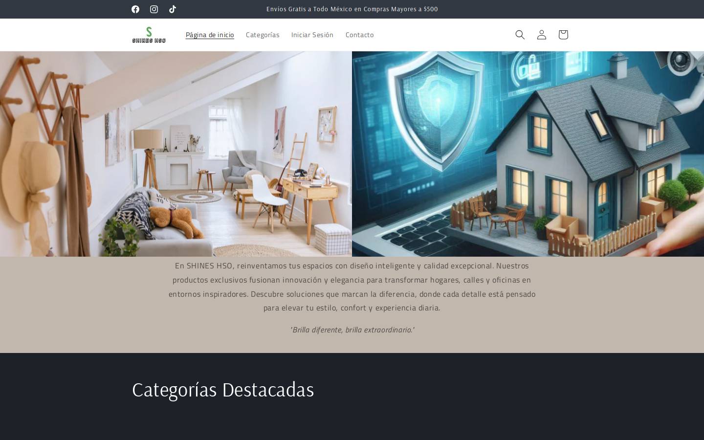 shines-hso.com homepage screenshot