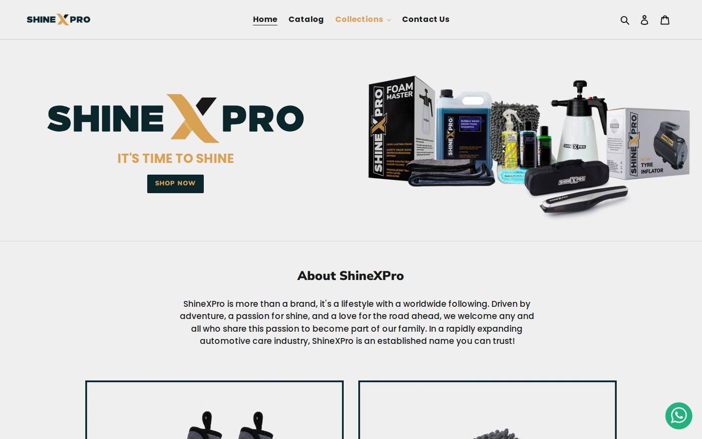 shinexpro.in homepage screenshot