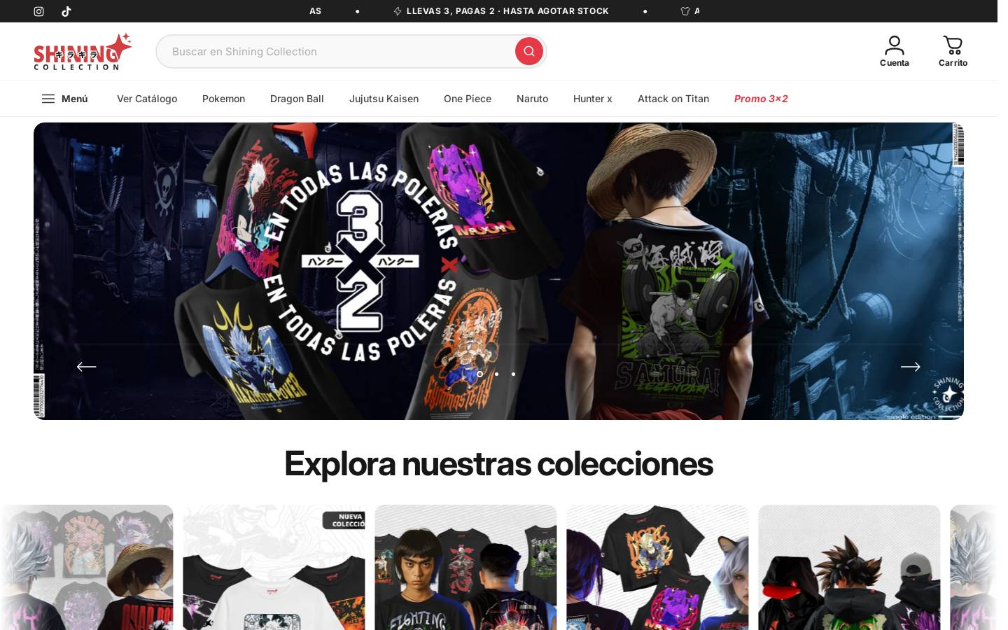shiningcollection.cl homepage screenshot