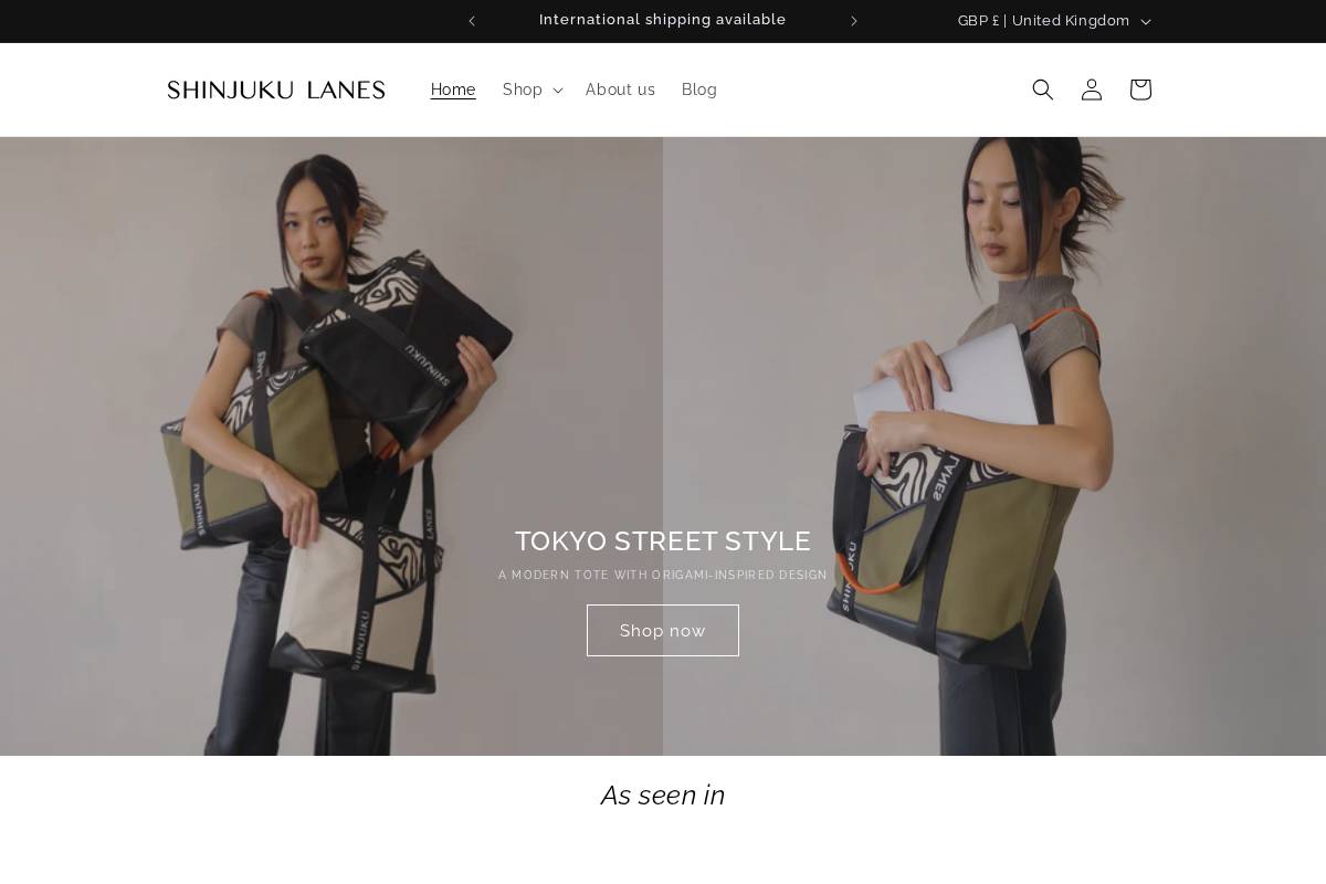 shinjukulanes.com homepage screenshot