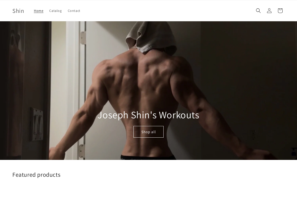 Shin homepage screenshot