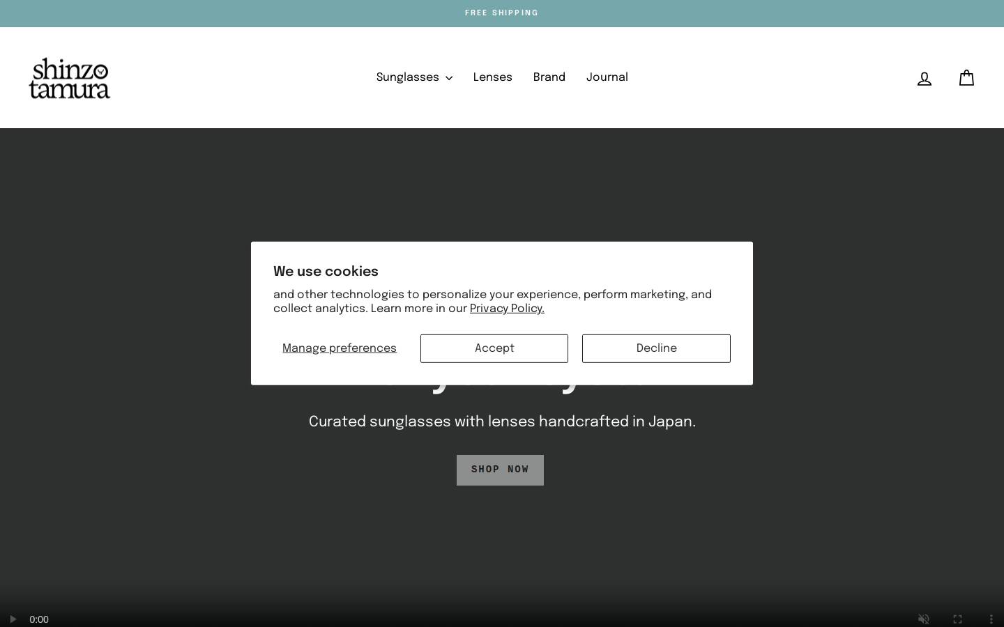 shinzotamura.com homepage screenshot