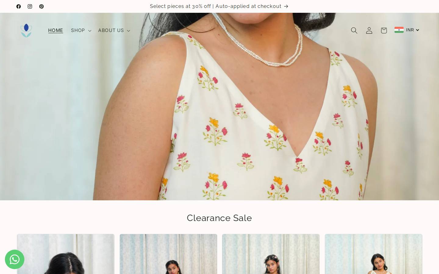 shiori.in homepage screenshot