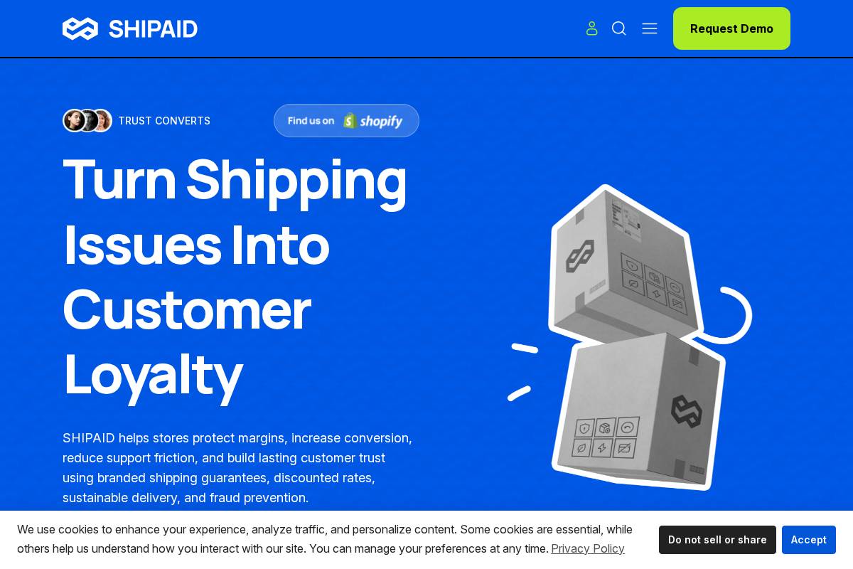 shipaid.com homepage screenshot