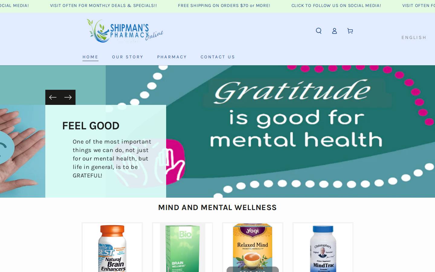 shipmanspharmacy.online homepage screenshot