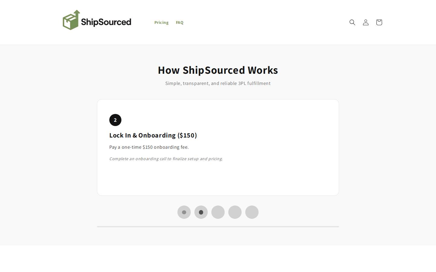 shipsourced.com homepage screenshot