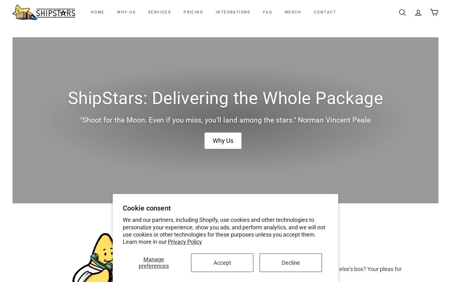 SHIPSTARS 3PL homepage screenshot