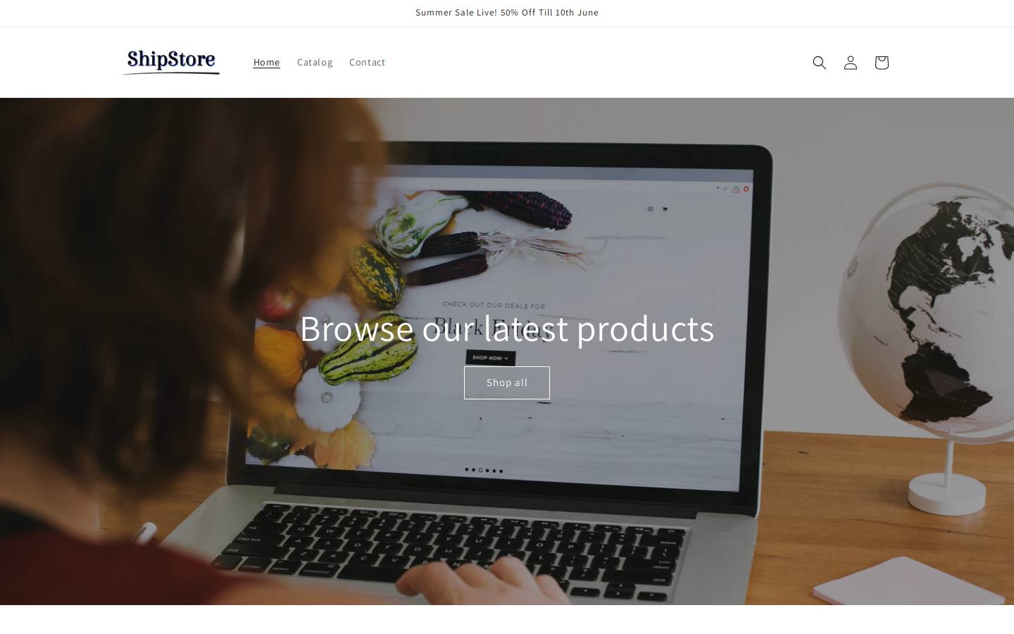 shipstore.in homepage screenshot