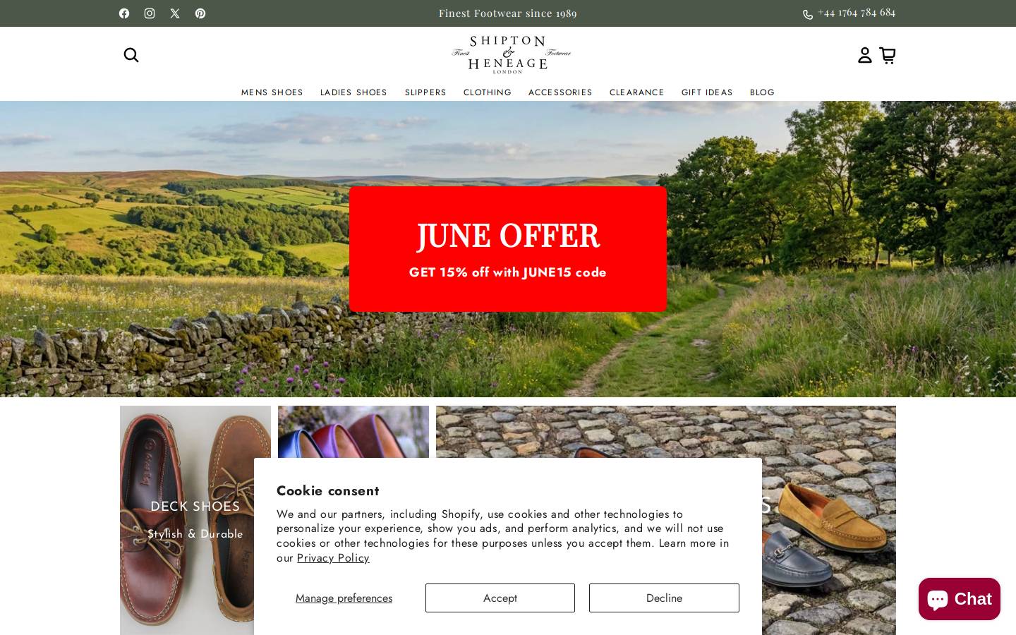 Shipton Heneage homepage screenshot