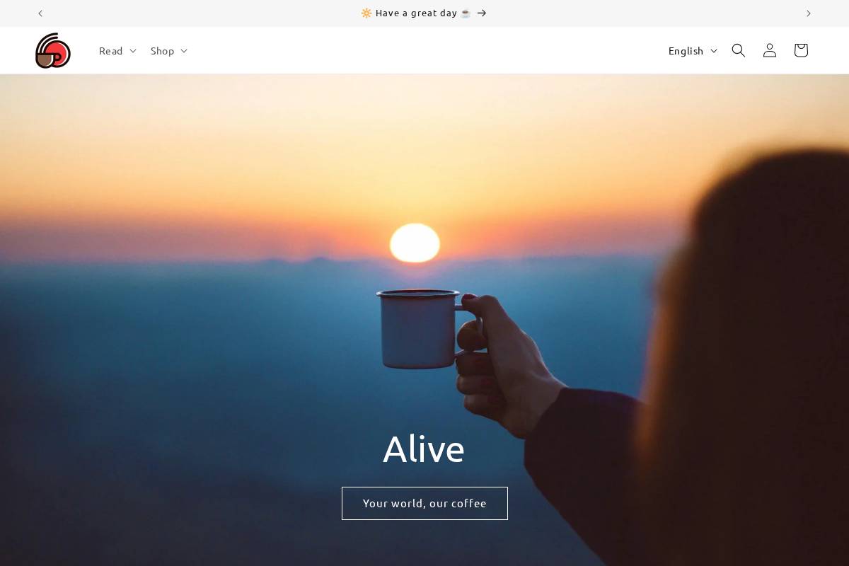 shirencoffee.com homepage screenshot