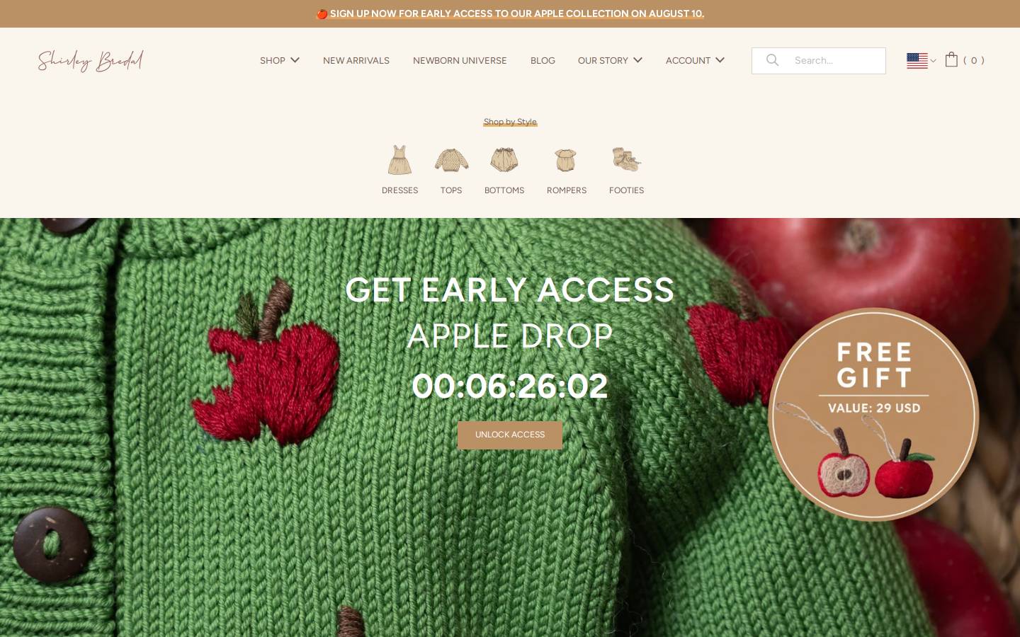 Shirleybredal homepage screenshot