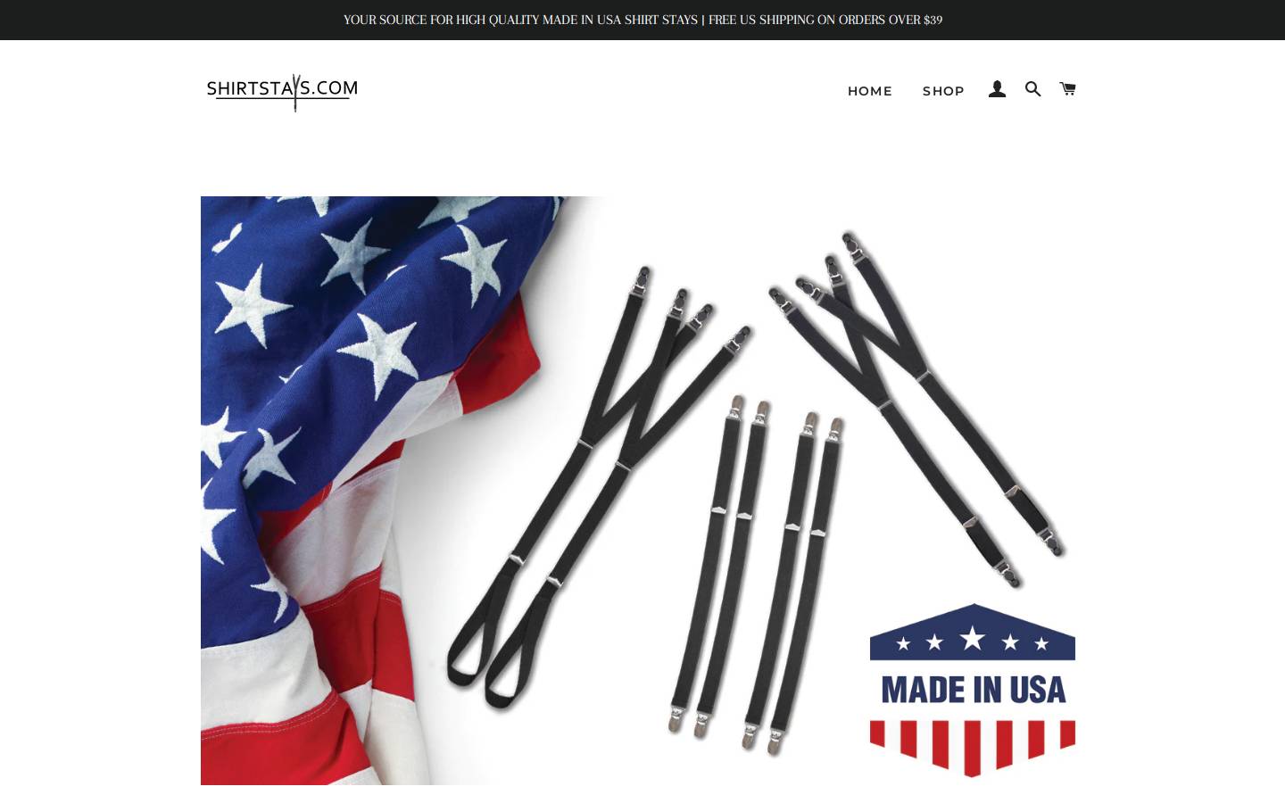 shirtstays.com homepage screenshot