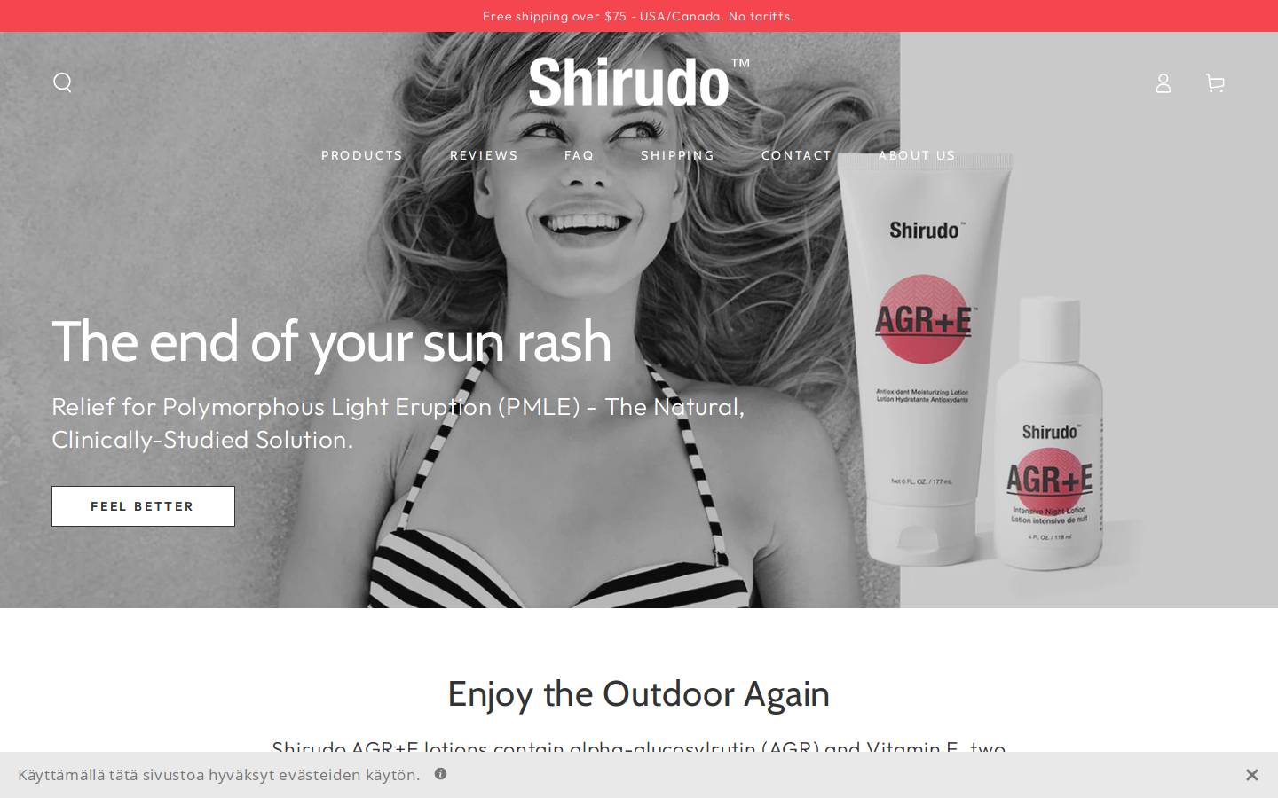 shirudo.com homepage screenshot
