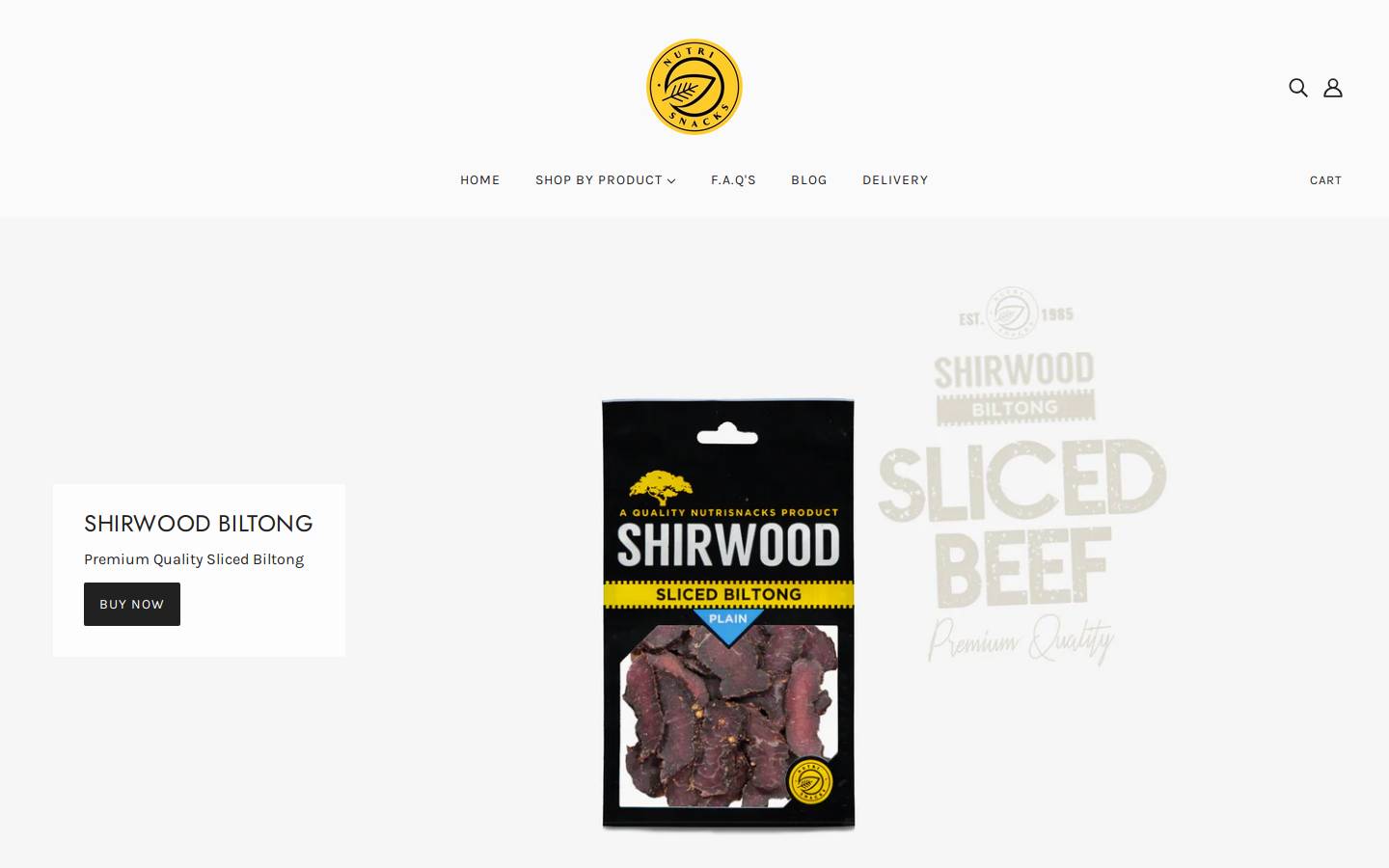 shirwoodbiltong.co.za homepage screenshot