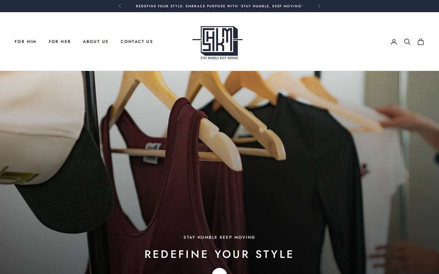 shkmapparel.com homepage screenshot