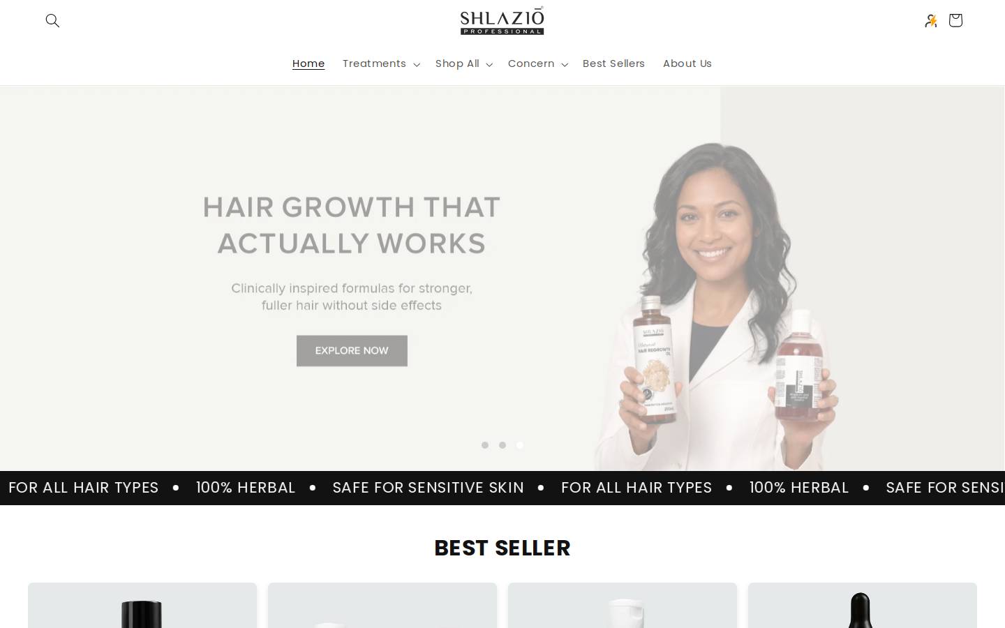 shlazio.com homepage screenshot