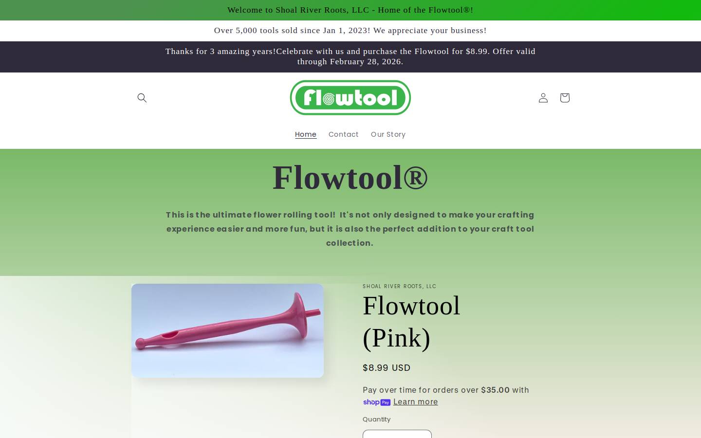 shoalriverroots.com homepage screenshot