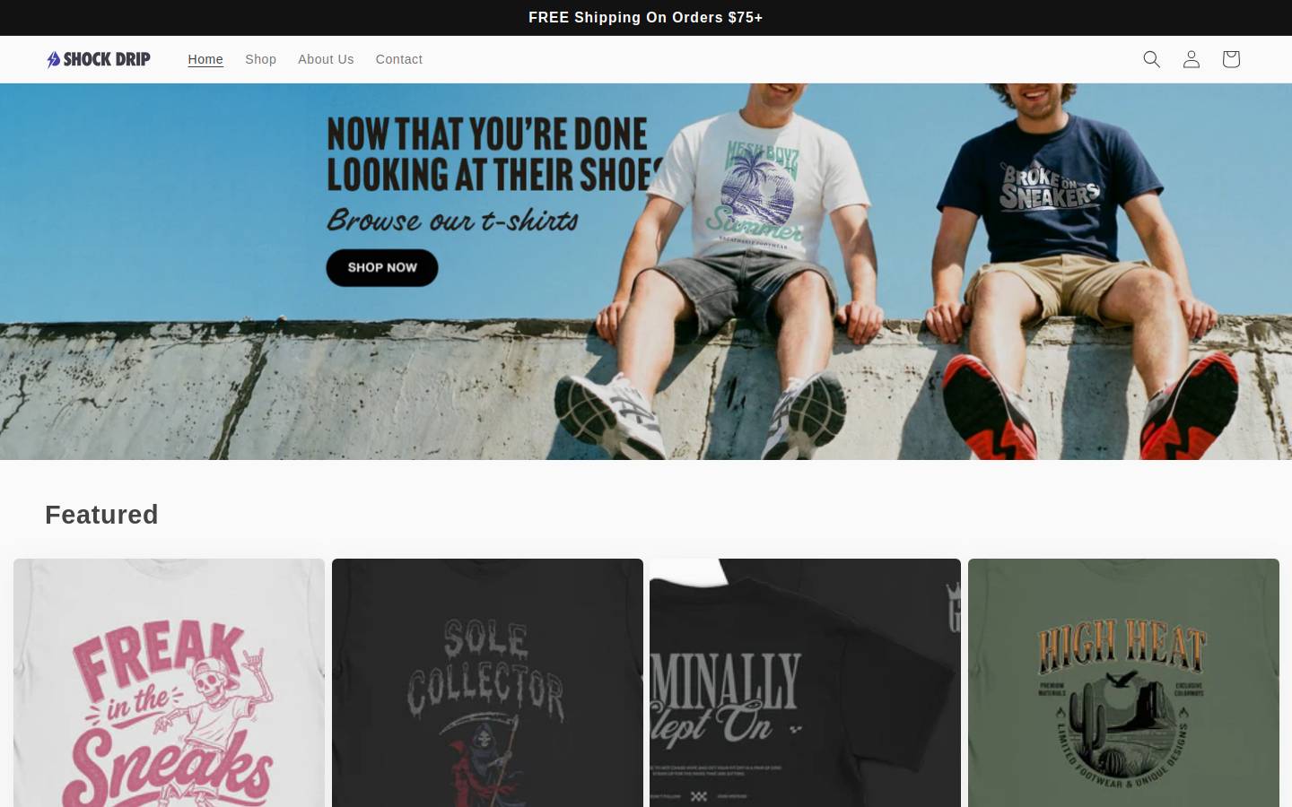 shockdrip.com homepage screenshot