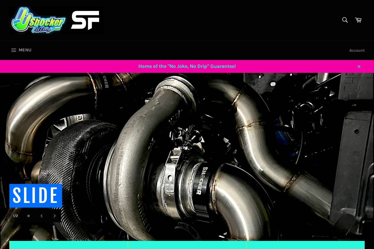 shockerfittings.com homepage screenshot