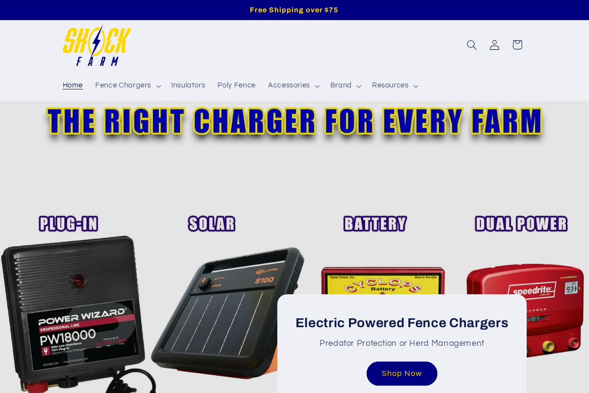 Shock Farm homepage screenshot