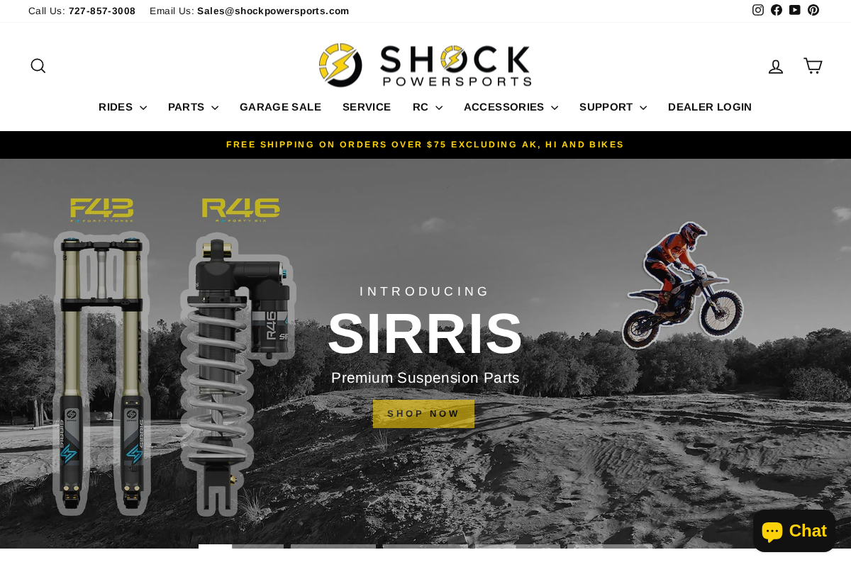 shockpowersports.com homepage screenshot