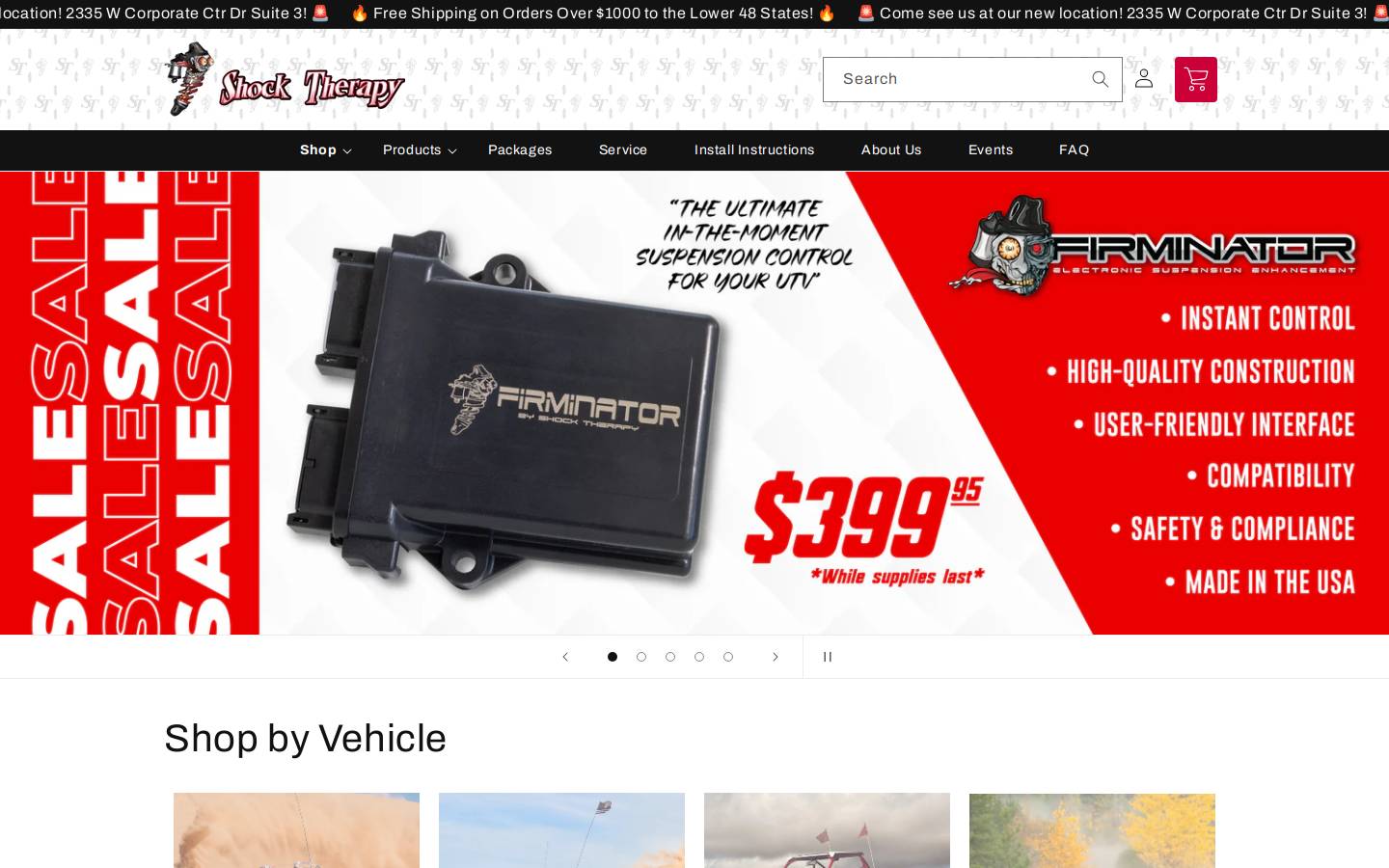 shocktherapy.com homepage screenshot