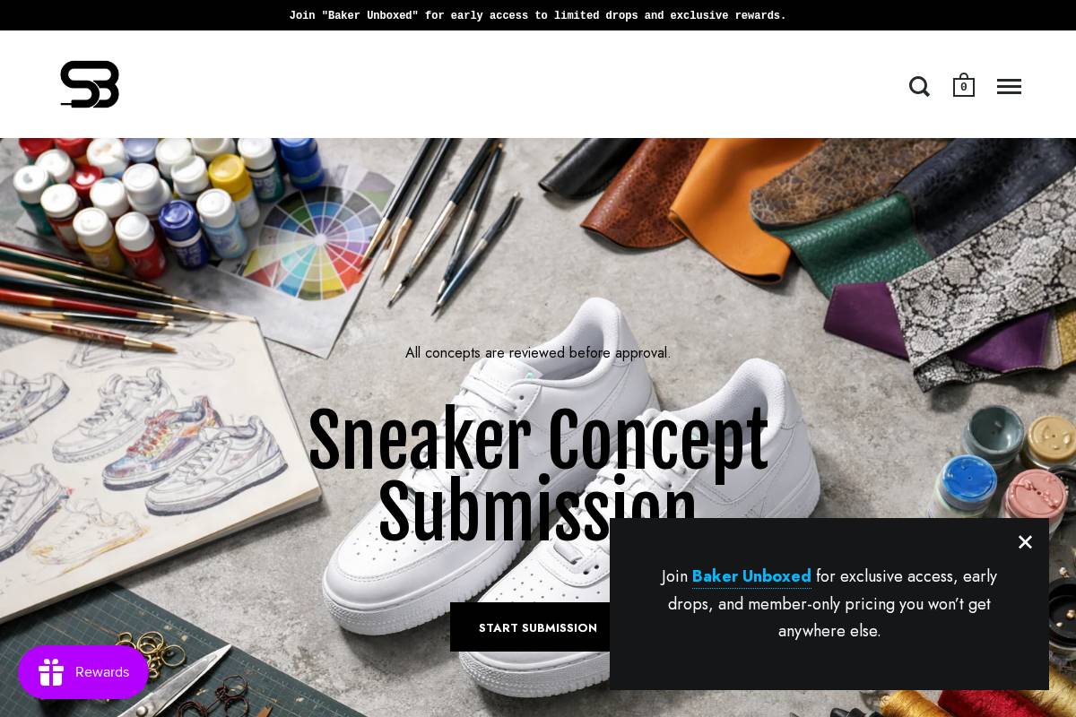 shoebaker.com homepage screenshot