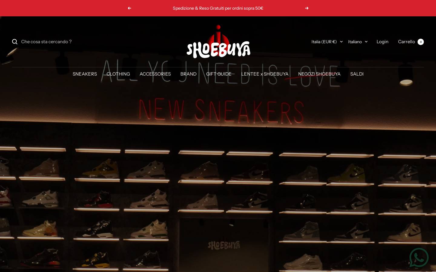 Shoebuya homepage screenshot