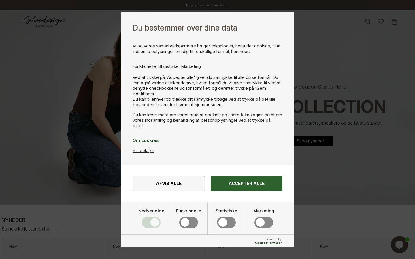 shoedesign.dk homepage screenshot