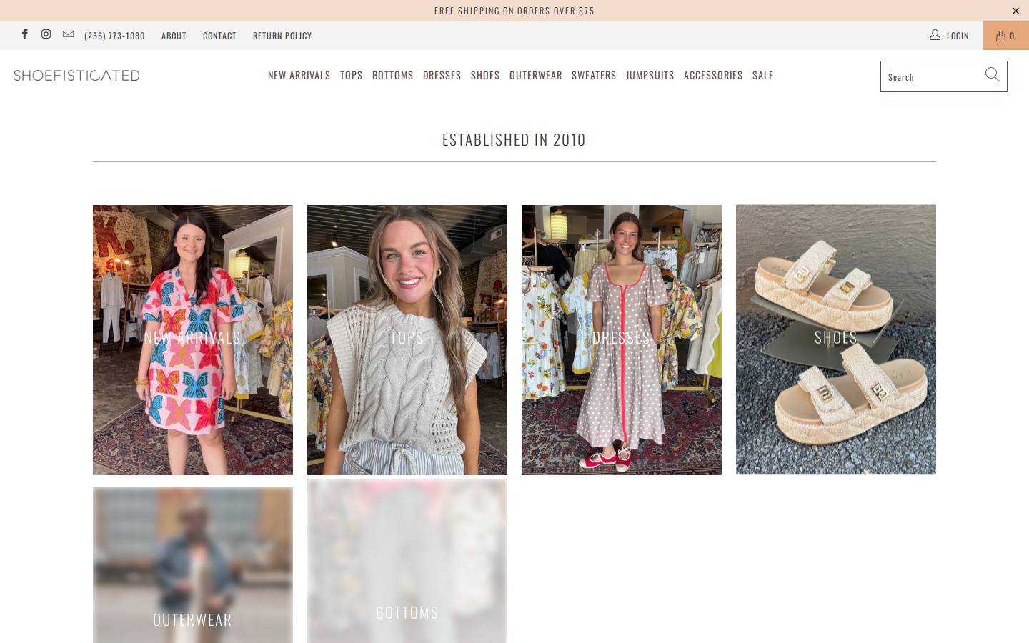 shoefisticated.com homepage screenshot