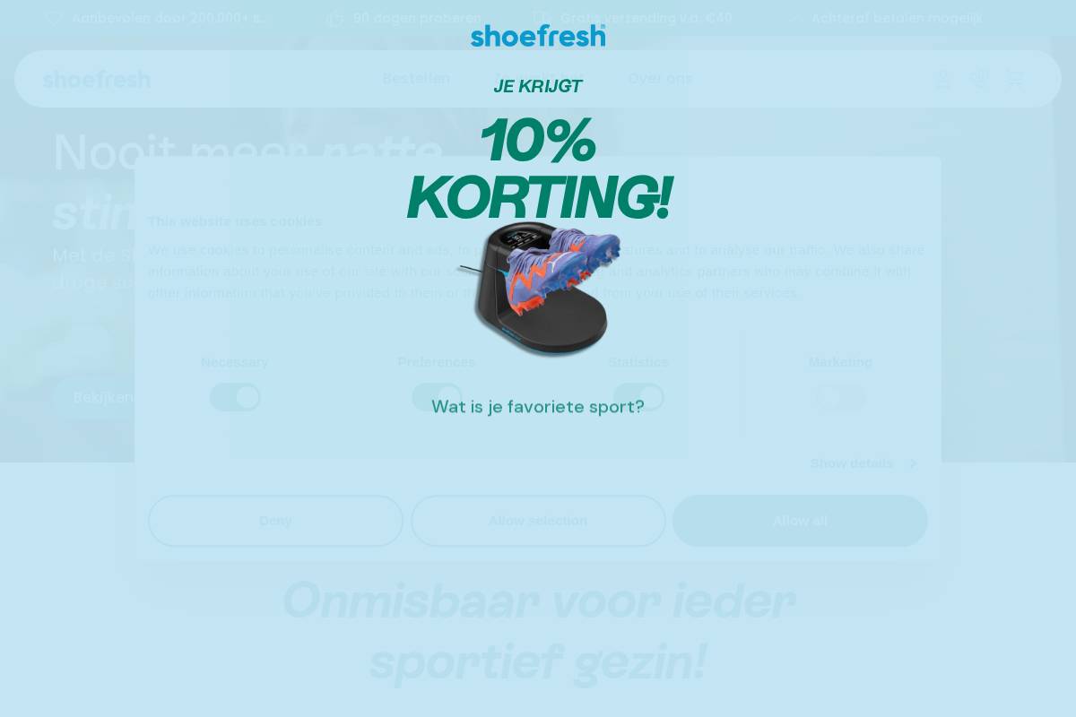 Shoefresh homepage screenshot