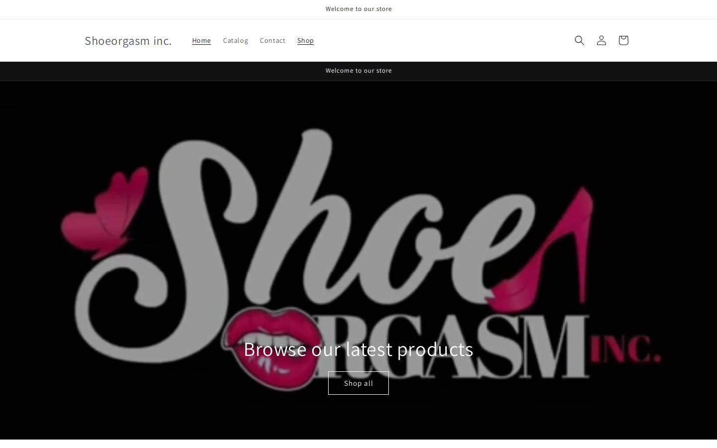 shoeorgasm.com homepage screenshot