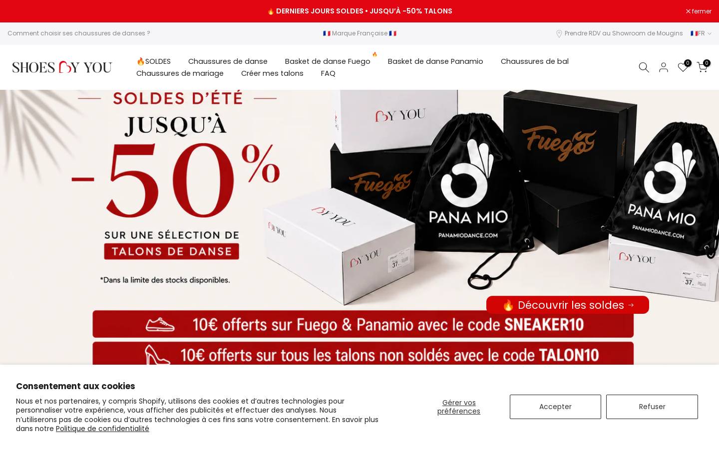 Shoes By You homepage screenshot