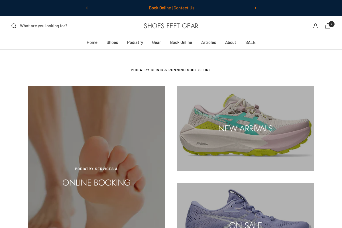 Shoes Feet Gear homepage screenshot